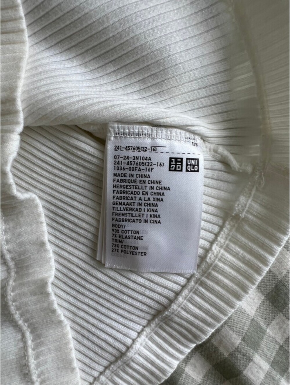 Uniqlo Women's Ribbed Henley Neck Cropped Tank Top Size S White - Picture 5 of 5